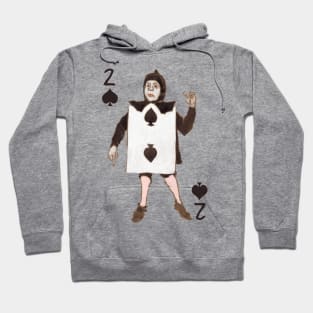 Vintage Character of Playing Cards  Two of Spades Hoodie